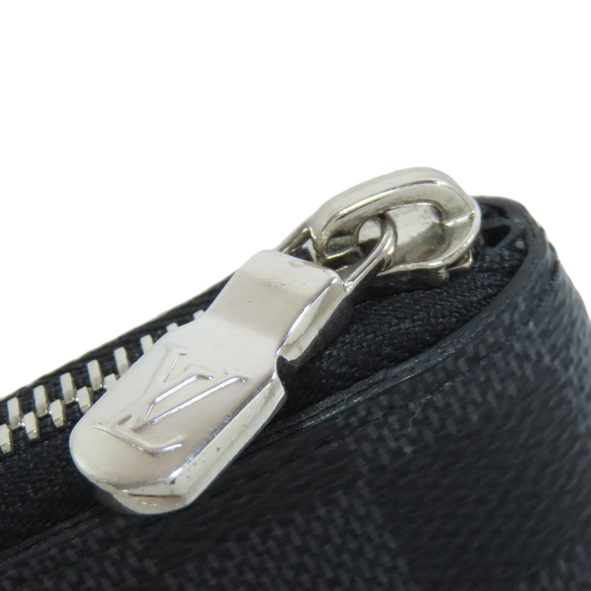 LOUIS VUITTON Long Wallet Purse Damier canvas black Zippy wallet ã» Vertical