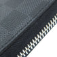 LOUIS VUITTON Long Wallet Purse Damier canvas black Zippy wallet ã» Vertical