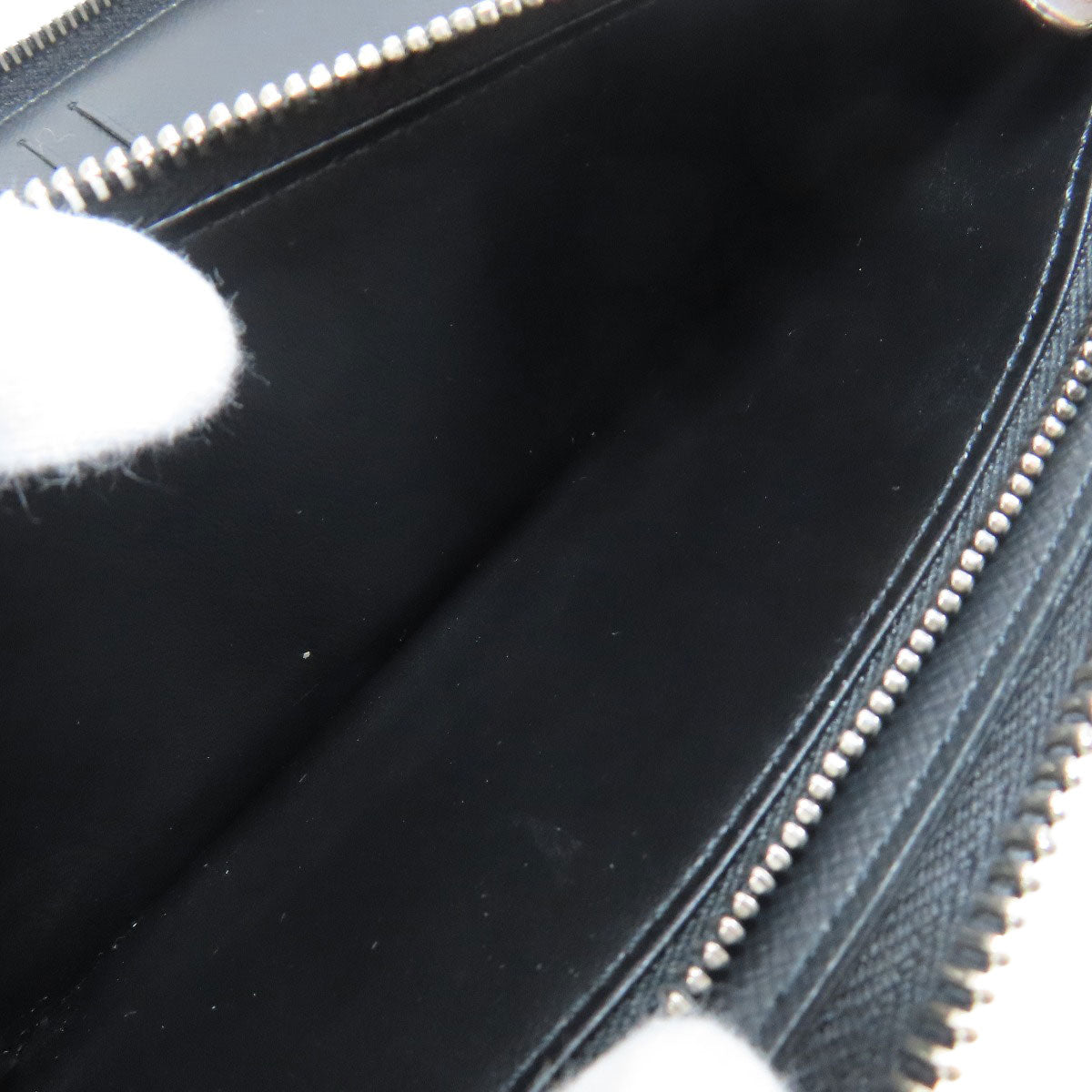 LOUIS VUITTON Long Wallet Purse Damier canvas black Zippy wallet ã» Vertical