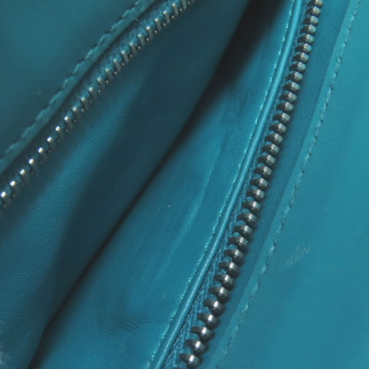 PRADA Shoulder Bag leather green ChainShoulder