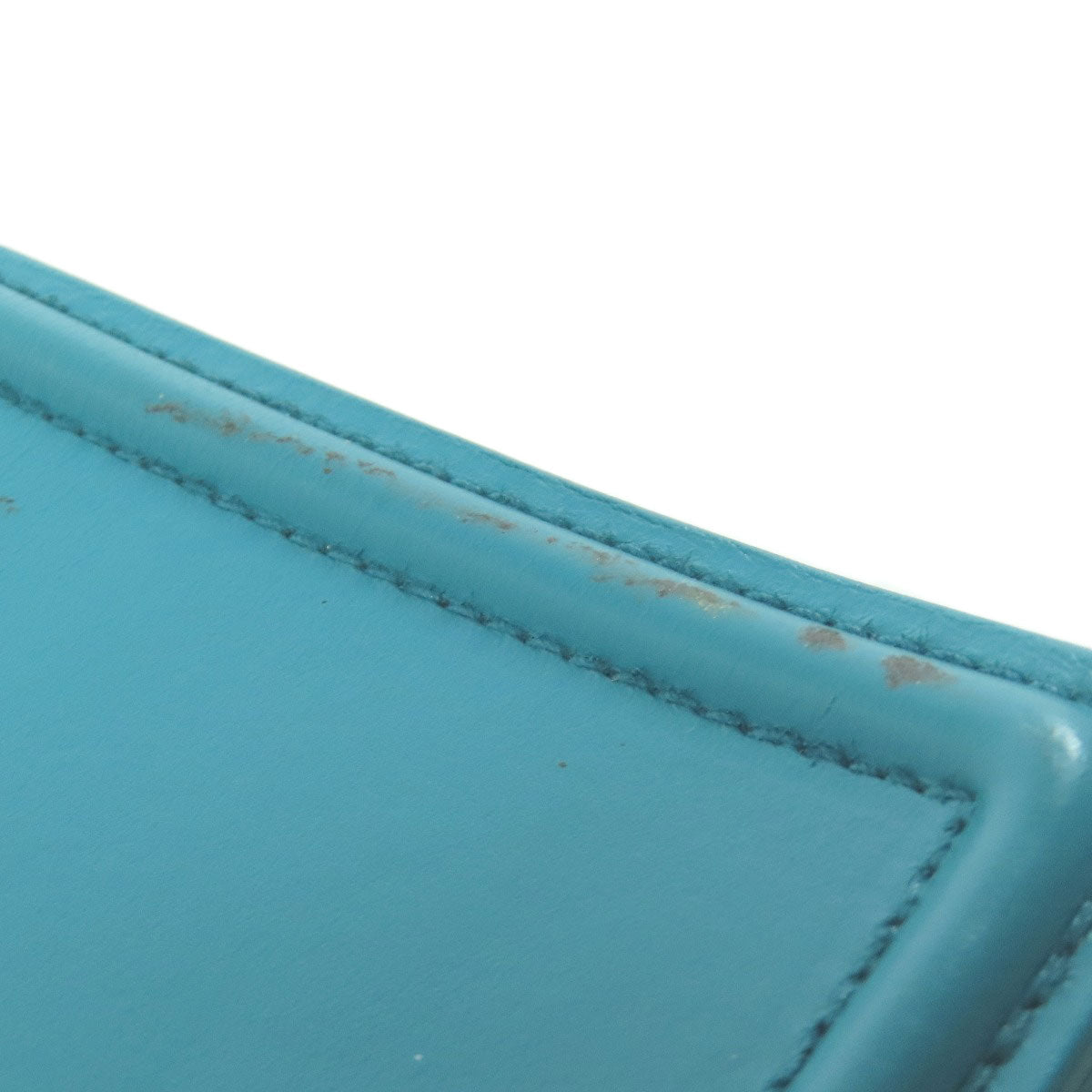 PRADA Shoulder Bag leather green ChainShoulder