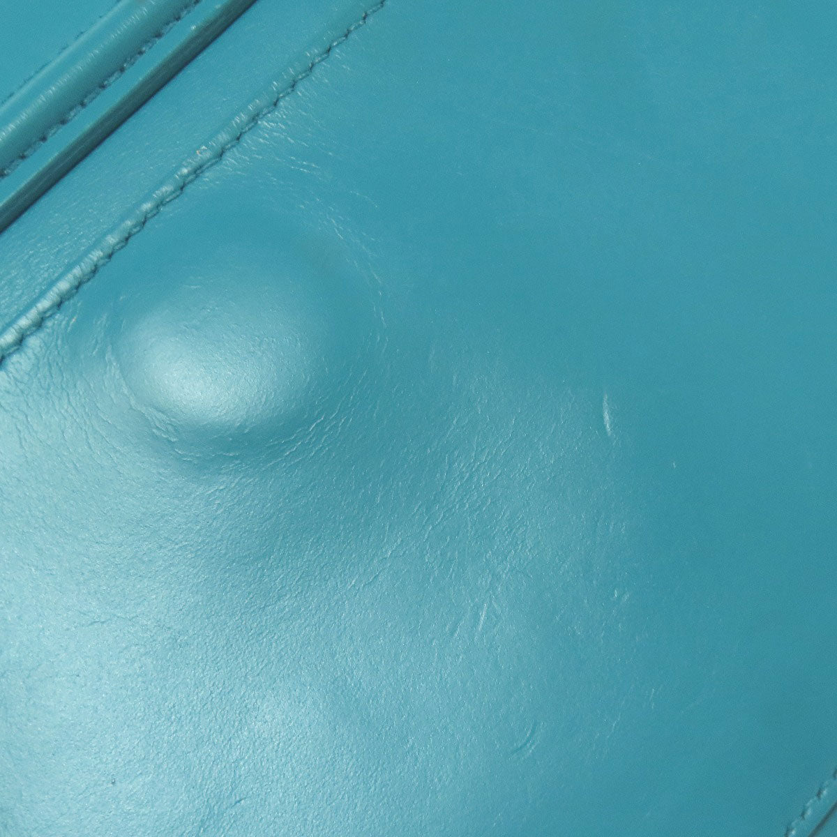 PRADA Shoulder Bag leather green ChainShoulder