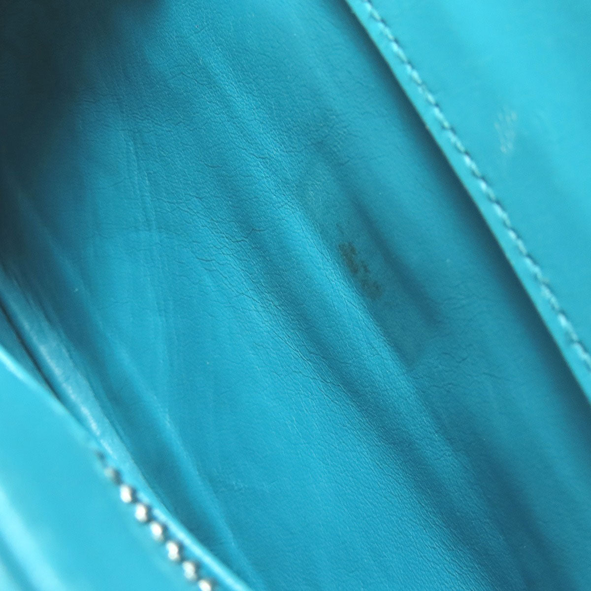 PRADA Shoulder Bag leather green ChainShoulder