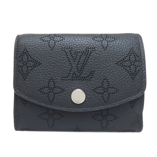LOUIS VUITTON Bifold Wallet M67498 Mahina leather black Portefeuille Iris XS
