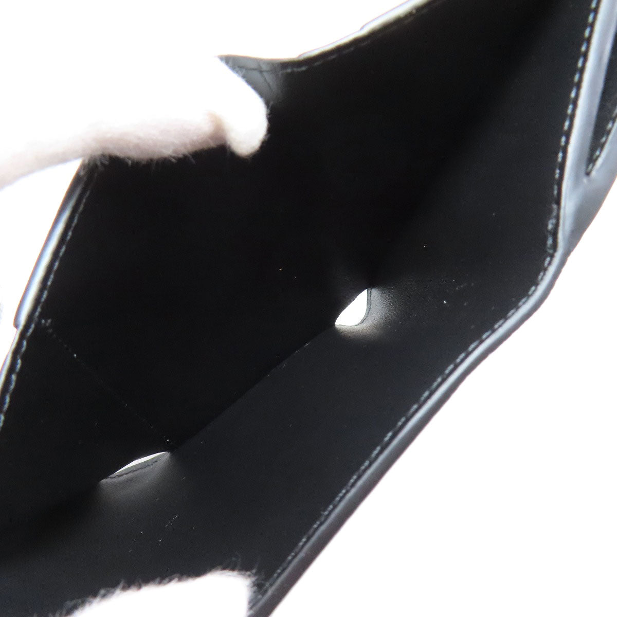 LOUIS VUITTON Bifold Wallet M67498 Mahina leather black Portefeuille Iris XS