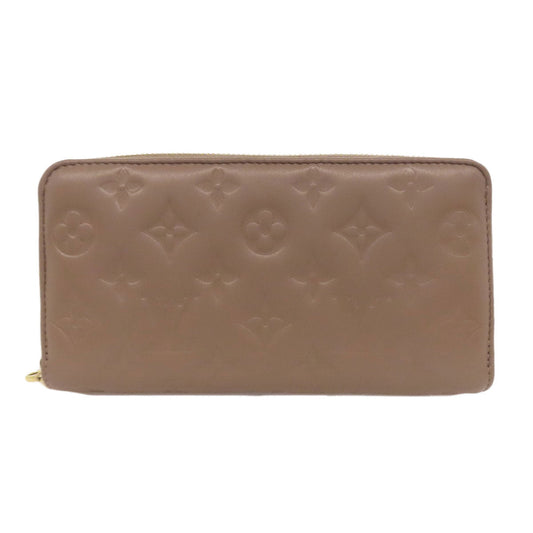 LOUIS VUITTON Long Wallet Purse M81511 lambskin Brown Zippy wallet