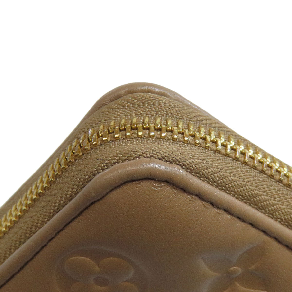 LOUIS VUITTON Long Wallet Purse M81511 lambskin Brown Zippy wallet