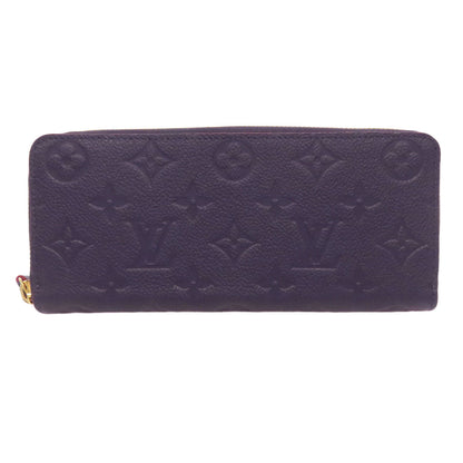 LOUIS VUITTON Long Wallet Purse M69415 Ann Platt Navy Portefeuille Clemence