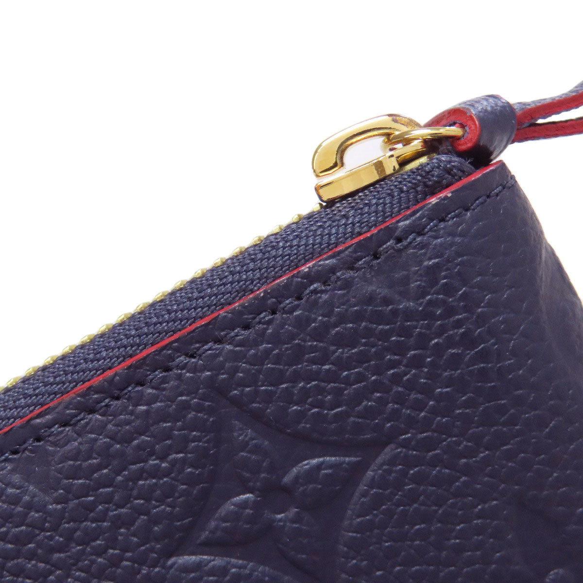 LOUIS VUITTON Long Wallet Purse M69415 Ann Platt Navy Portefeuille Clemence