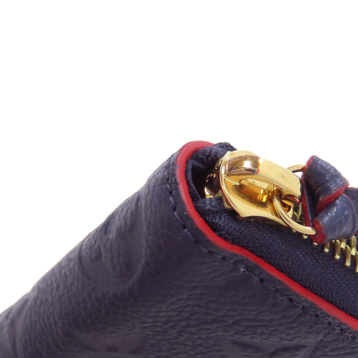 LOUIS VUITTON Long Wallet Purse M69415 Ann Platt Navy Portefeuille Clemence