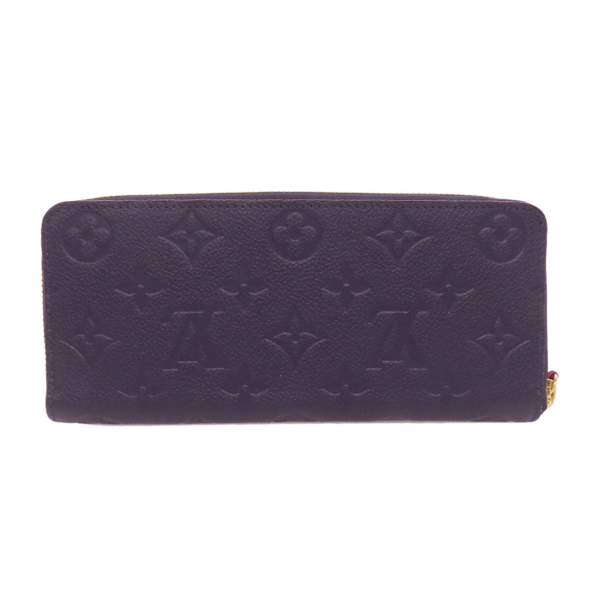 LOUIS VUITTON Long Wallet Purse M69415 Ann Platt Navy Portefeuille Clemence