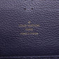LOUIS VUITTON Long Wallet Purse M69415 Ann Platt Navy Portefeuille Clemence