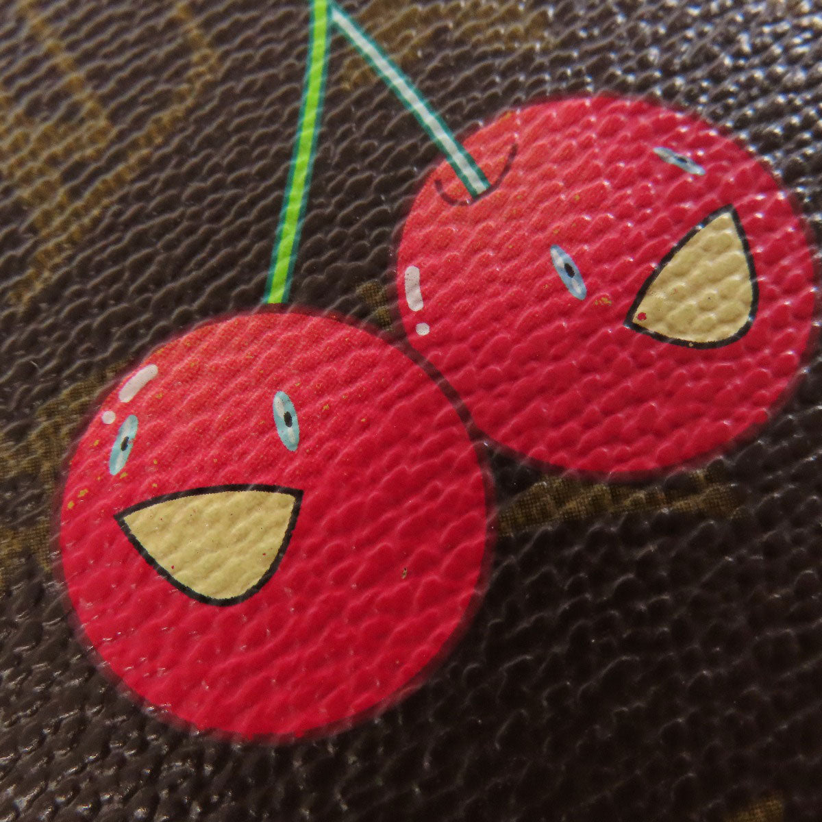 LOUIS VUITTON Long Wallet Purse M95006 Monogram canvas Brown Porto Monnaie Zip Cherry