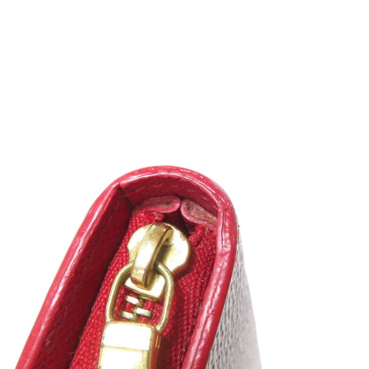 LOUIS VUITTON Long Wallet Purse M95006 Monogram canvas Brown Porto Monnaie Zip Cherry