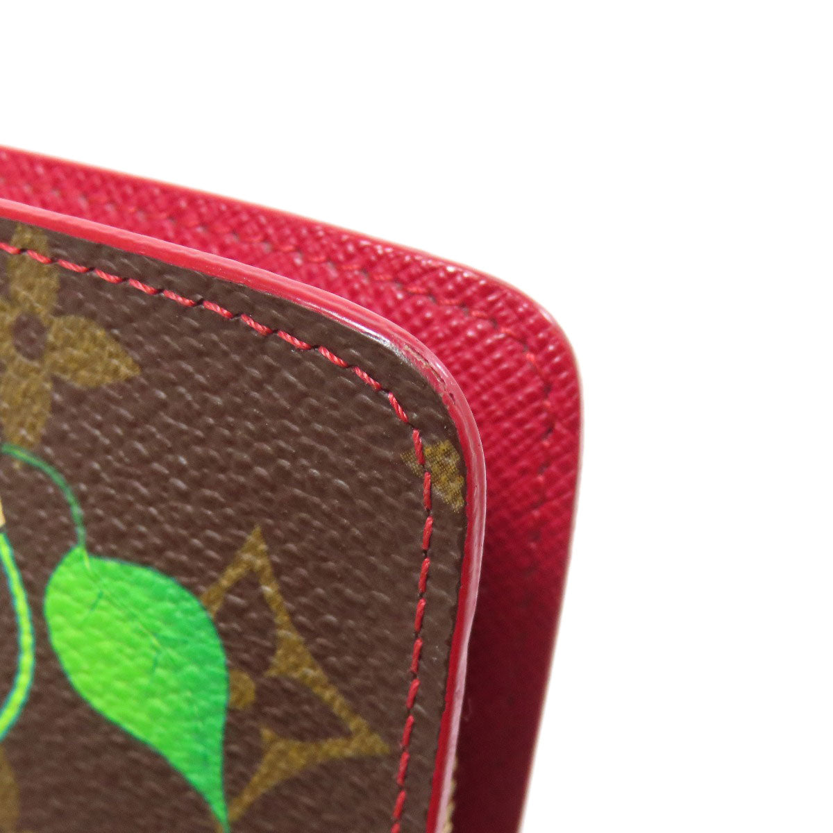 LOUIS VUITTON Long Wallet Purse M95006 Monogram canvas Brown Porto Monnaie Zip Cherry