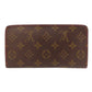 LOUIS VUITTON Long Wallet Purse M95006 Monogram canvas Brown Porto Monnaie Zip Cherry
