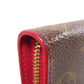 LOUIS VUITTON Long Wallet Purse M95006 Monogram canvas Brown Porto Monnaie Zip Cherry