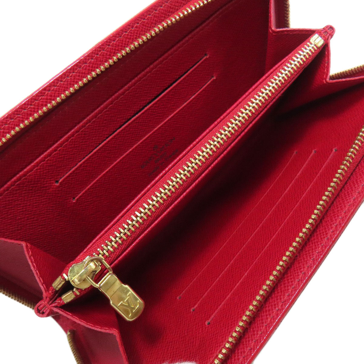 LOUIS VUITTON Long Wallet Purse M95006 Monogram canvas Brown Porto Monnaie Zip Cherry