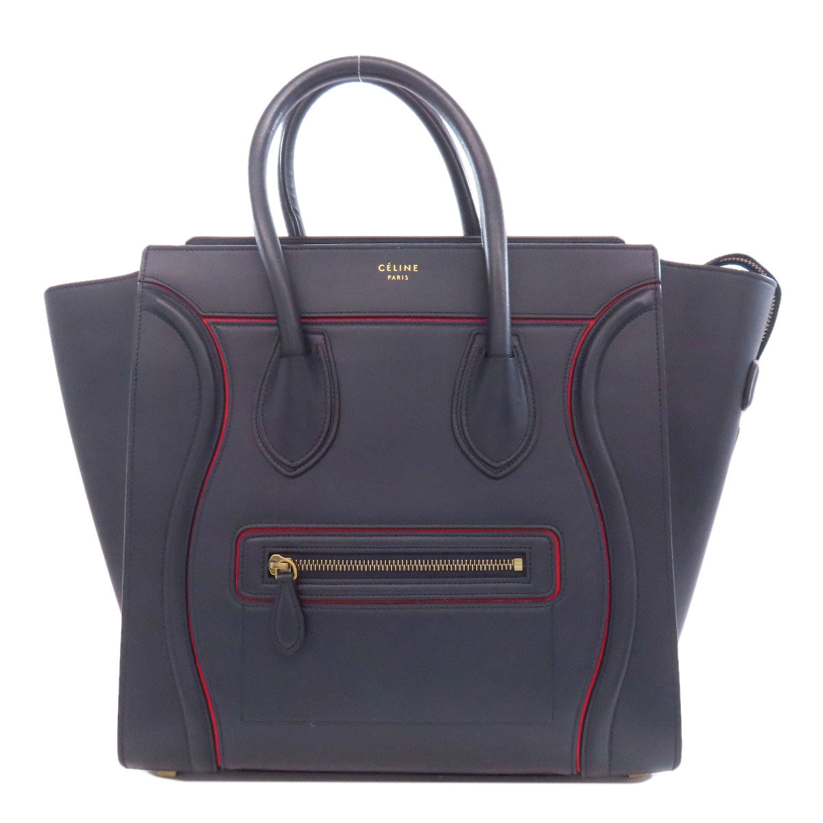 CELINE Tote Bag Calfskin Navy Luggage medium