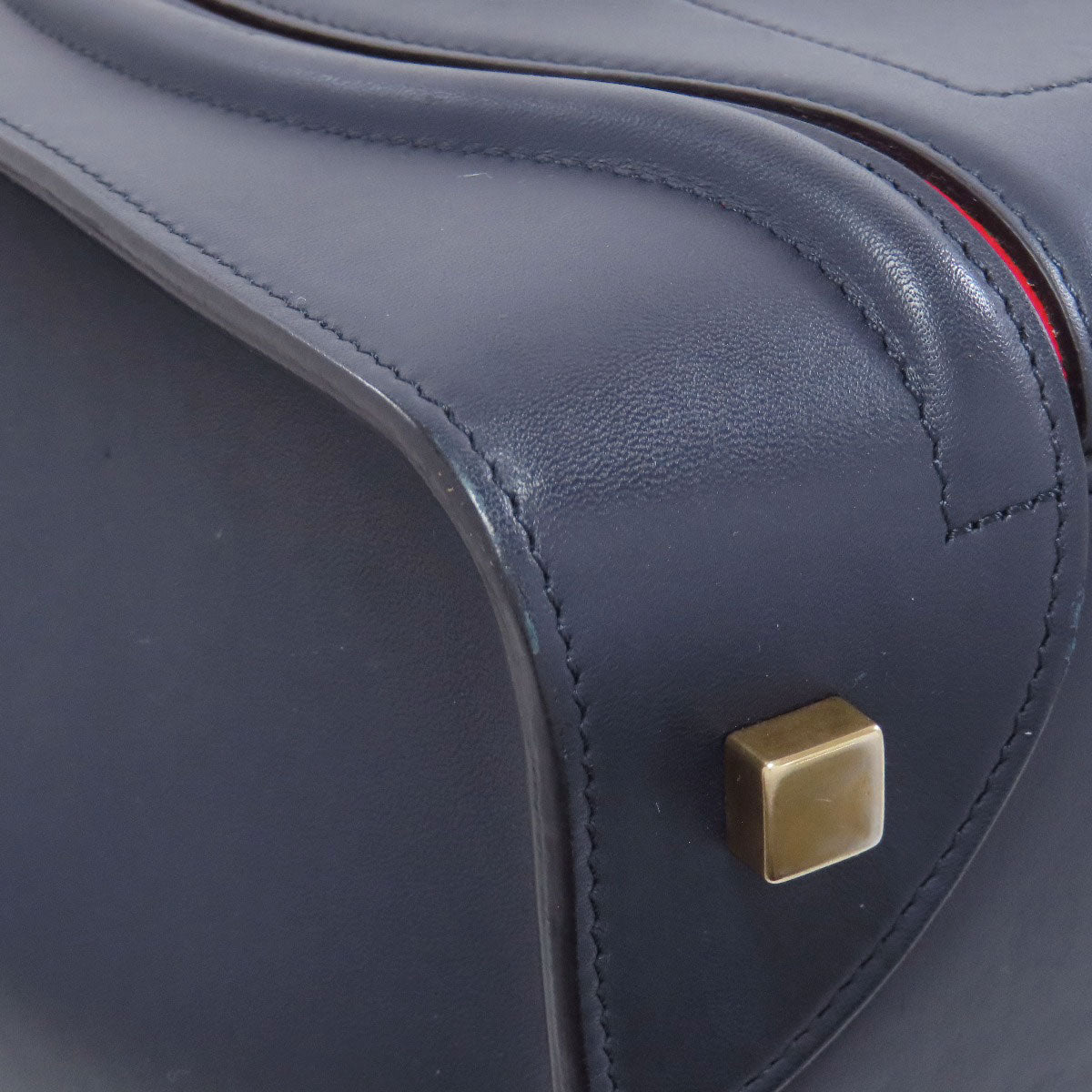 CELINE Tote Bag Calfskin Navy Luggage medium