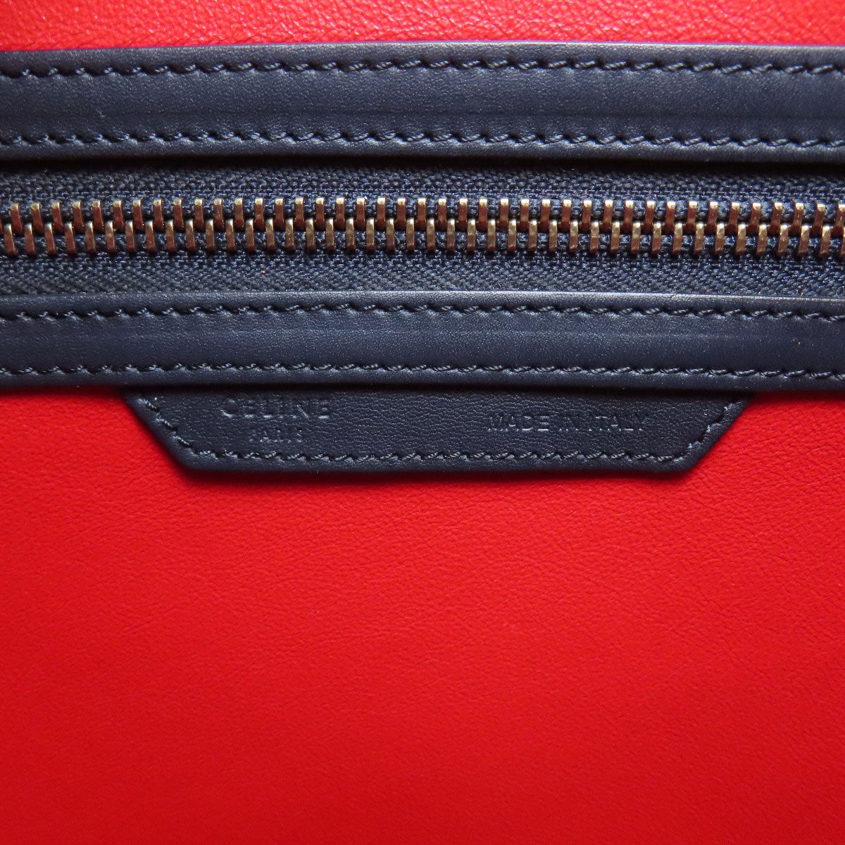 CELINE Tote Bag Calfskin Navy Luggage medium