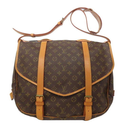 LOUIS VUITTON Shoulder Bag M42252 Monogram canvas Brown Saumur43 LL