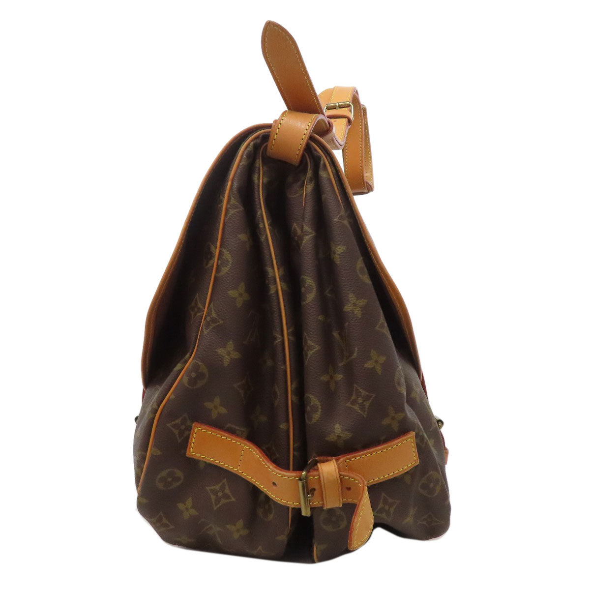LOUIS VUITTON Shoulder Bag M42252 Monogram canvas Brown Saumur43 LL