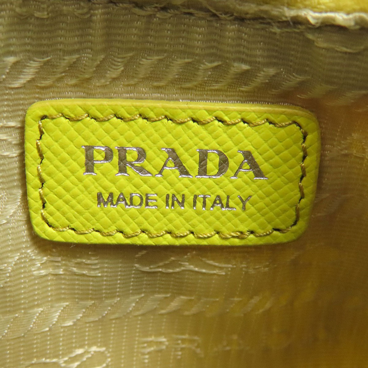 PRADA Handbag Nylon yellow Mini 2WAY