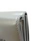 BALENCIAGA Bifold Wallet leather Silver logo tri-fold wallet mini wallet