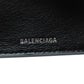 BALENCIAGA Bifold Wallet leather Silver logo tri-fold wallet mini wallet