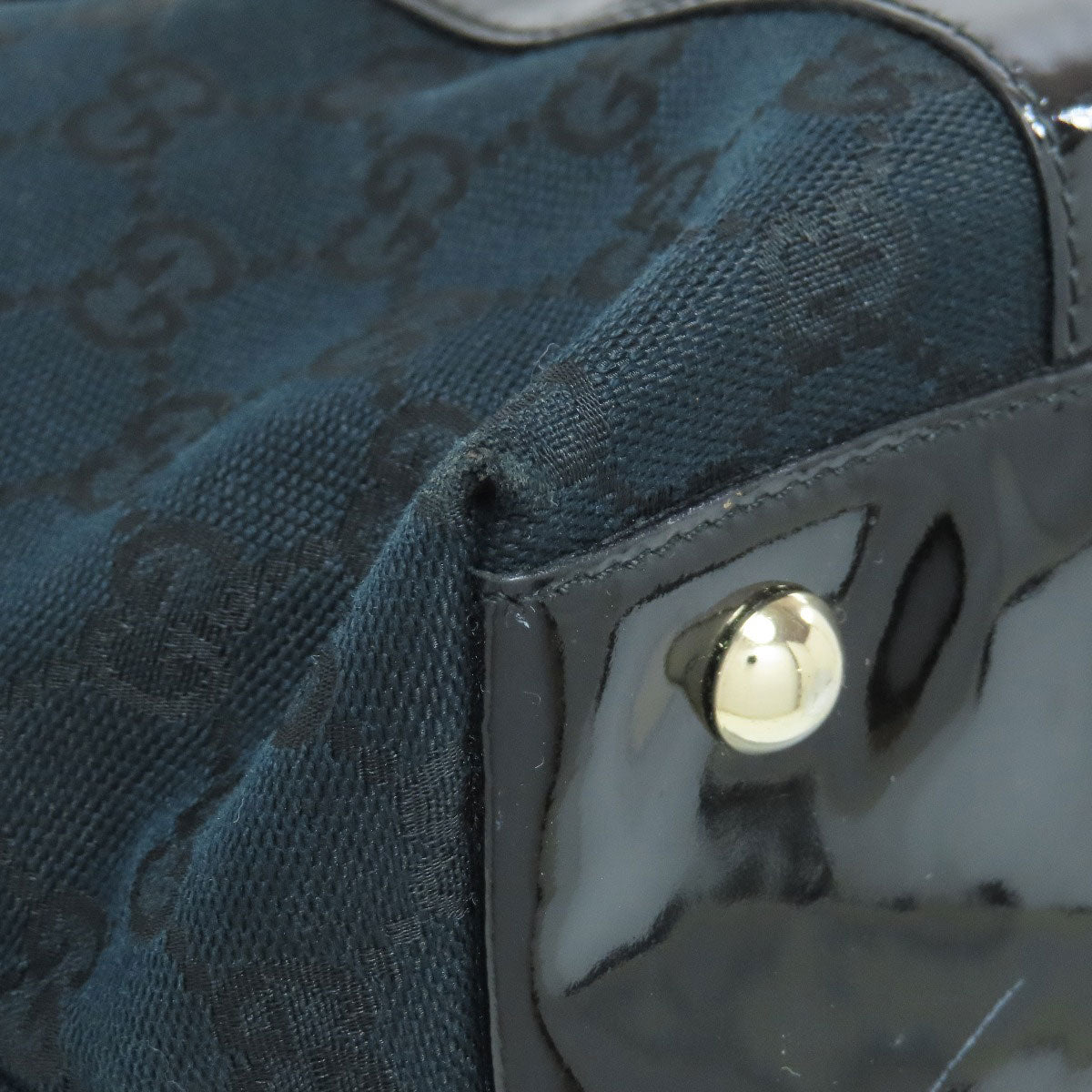 GUCCI Handbag 141470 canvas black Abby GG