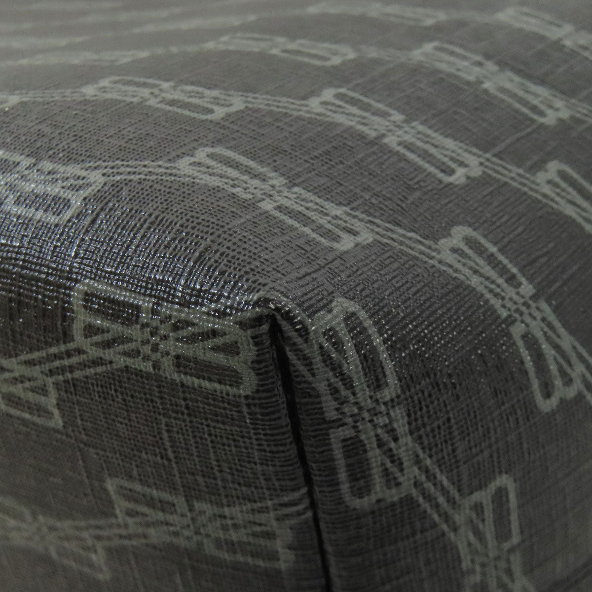 BALENCIAGA Tote Bag 702698 PVC black Medium Shopper BB Monogram