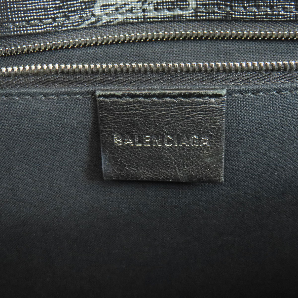 BALENCIAGA Tote Bag 702698 PVC black Medium Shopper BB Monogram