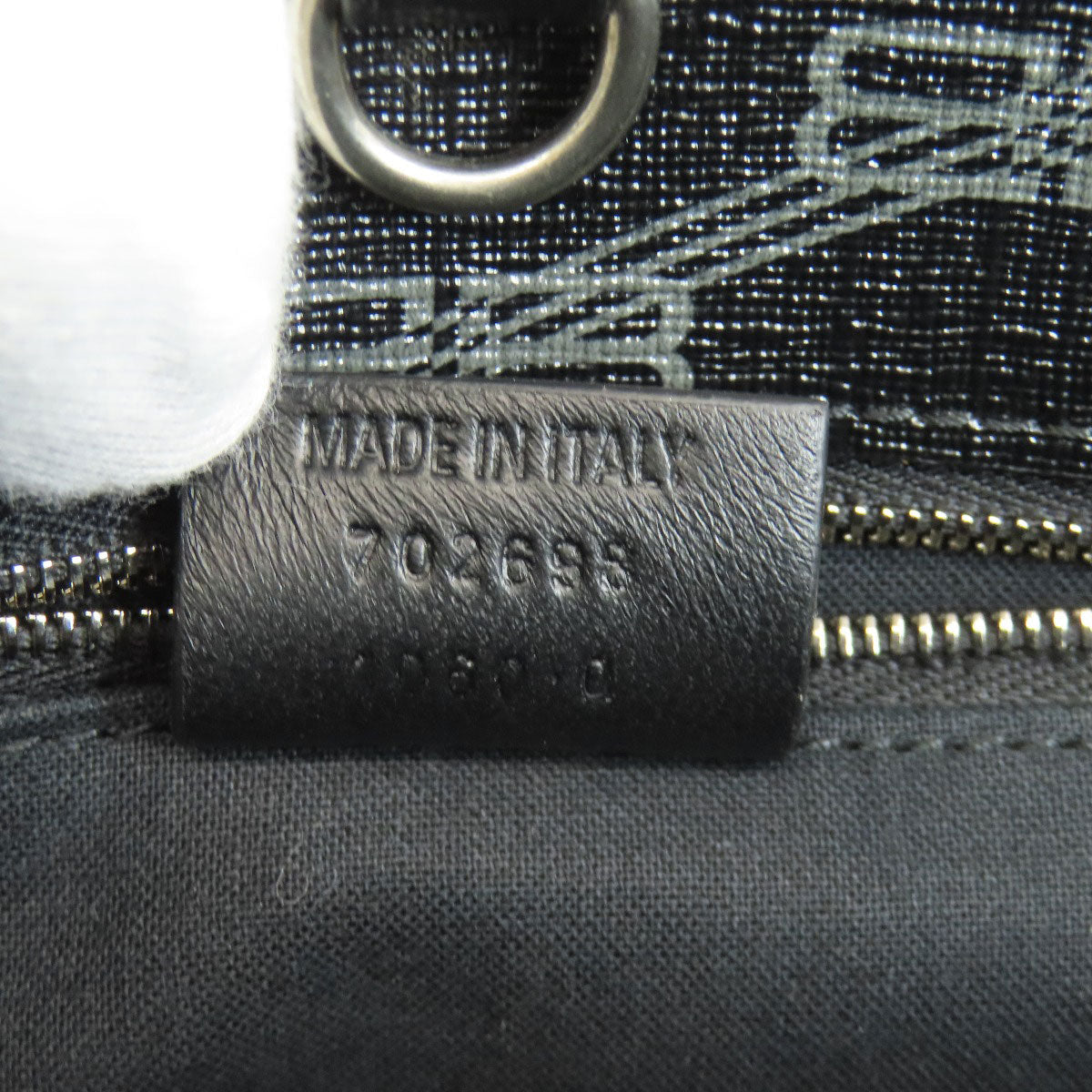 BALENCIAGA Tote Bag 702698 PVC black Medium Shopper BB Monogram