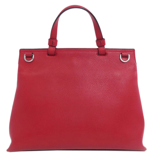GUCCI Handbag 392013 leather Red Bamboo Daily 2WAY