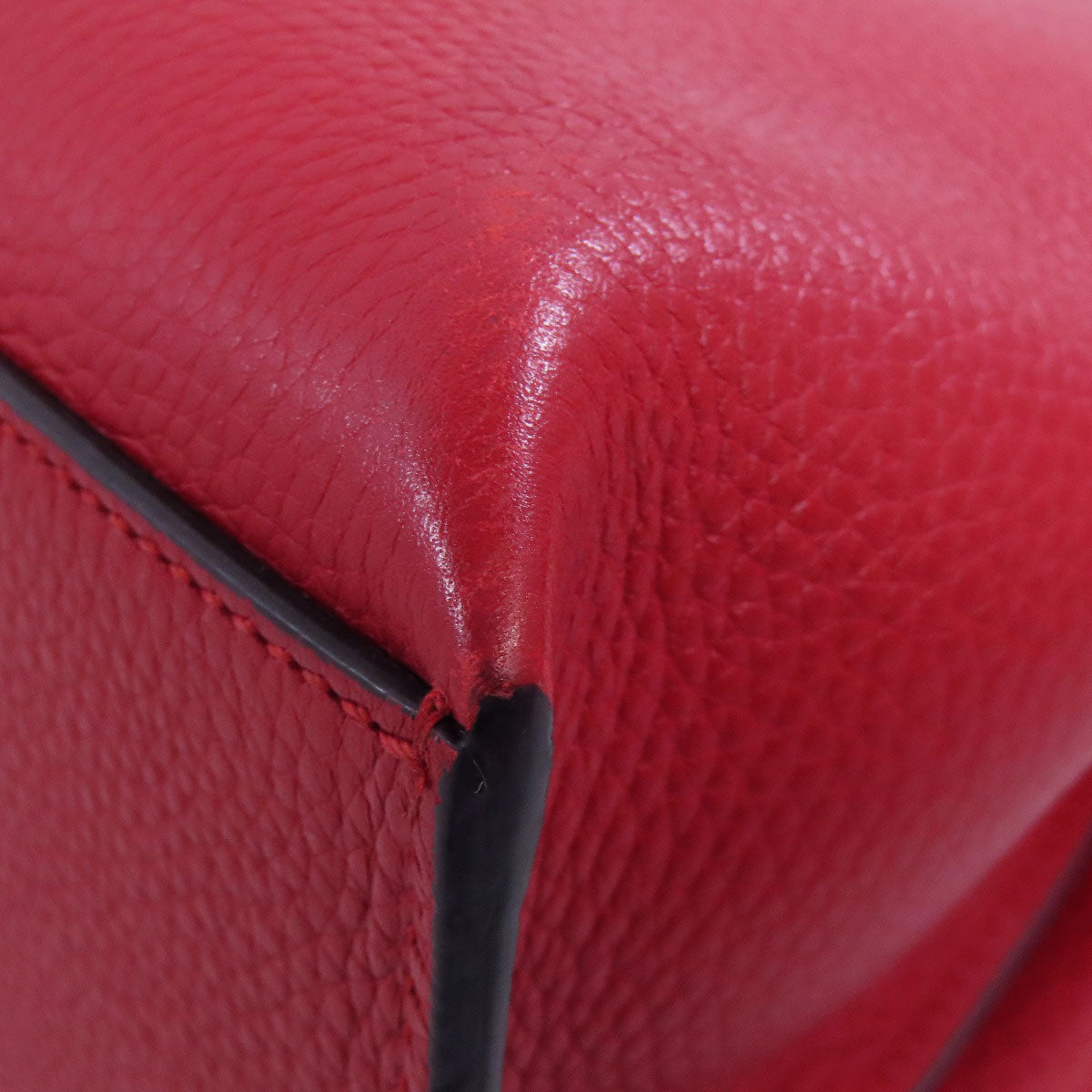 GUCCI Handbag 392013 leather Red Bamboo Daily 2WAY