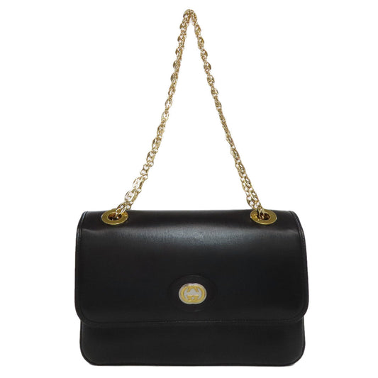 GUCCI Shoulder Bag 576421 Calfskin black ChainShoulder