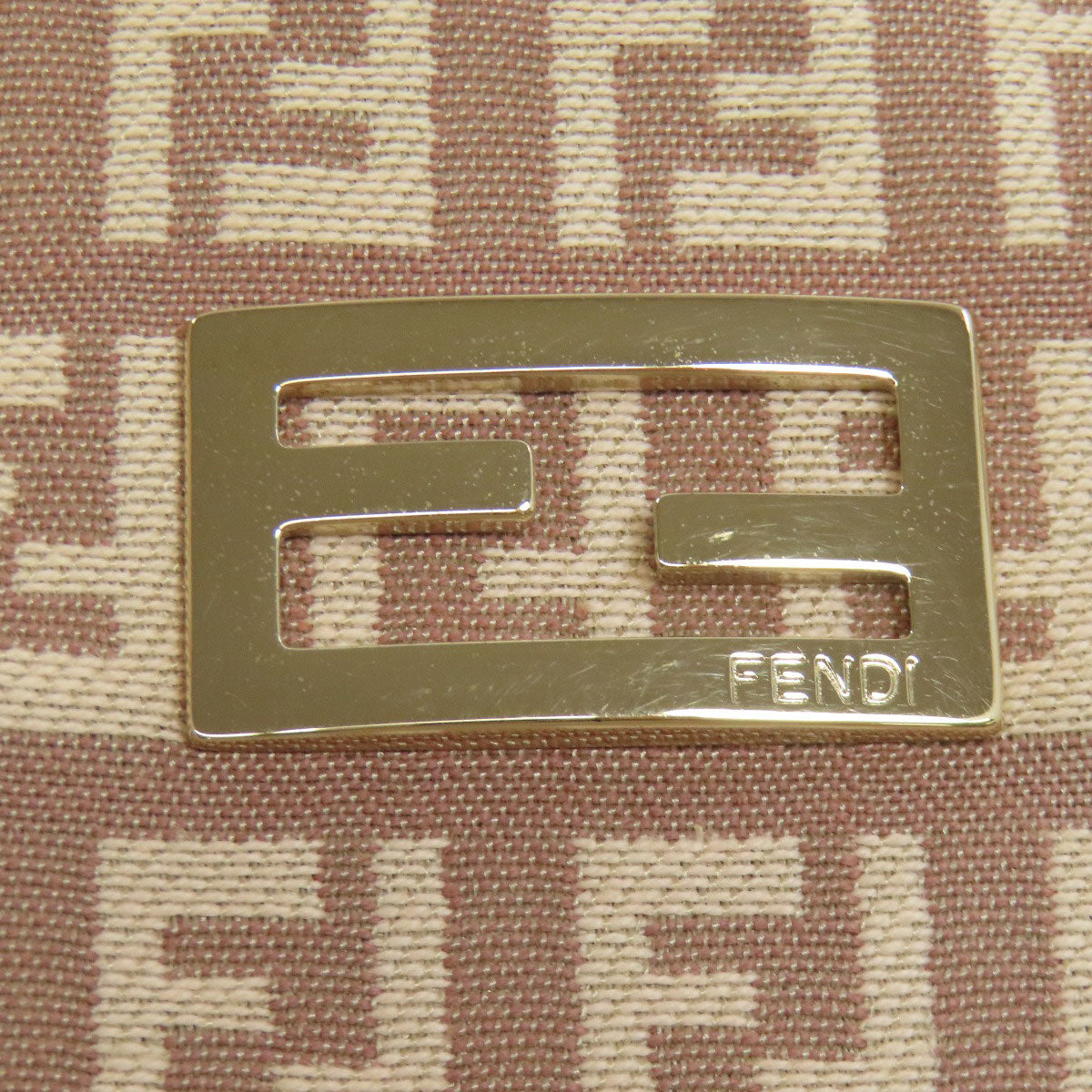 FENDI Handbag canvas pink Zucchino