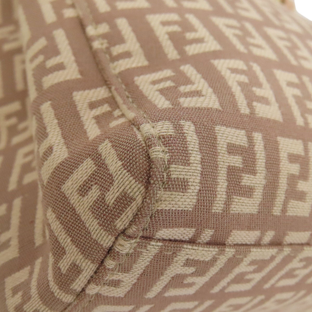 FENDI Handbag canvas pink Zucchino
