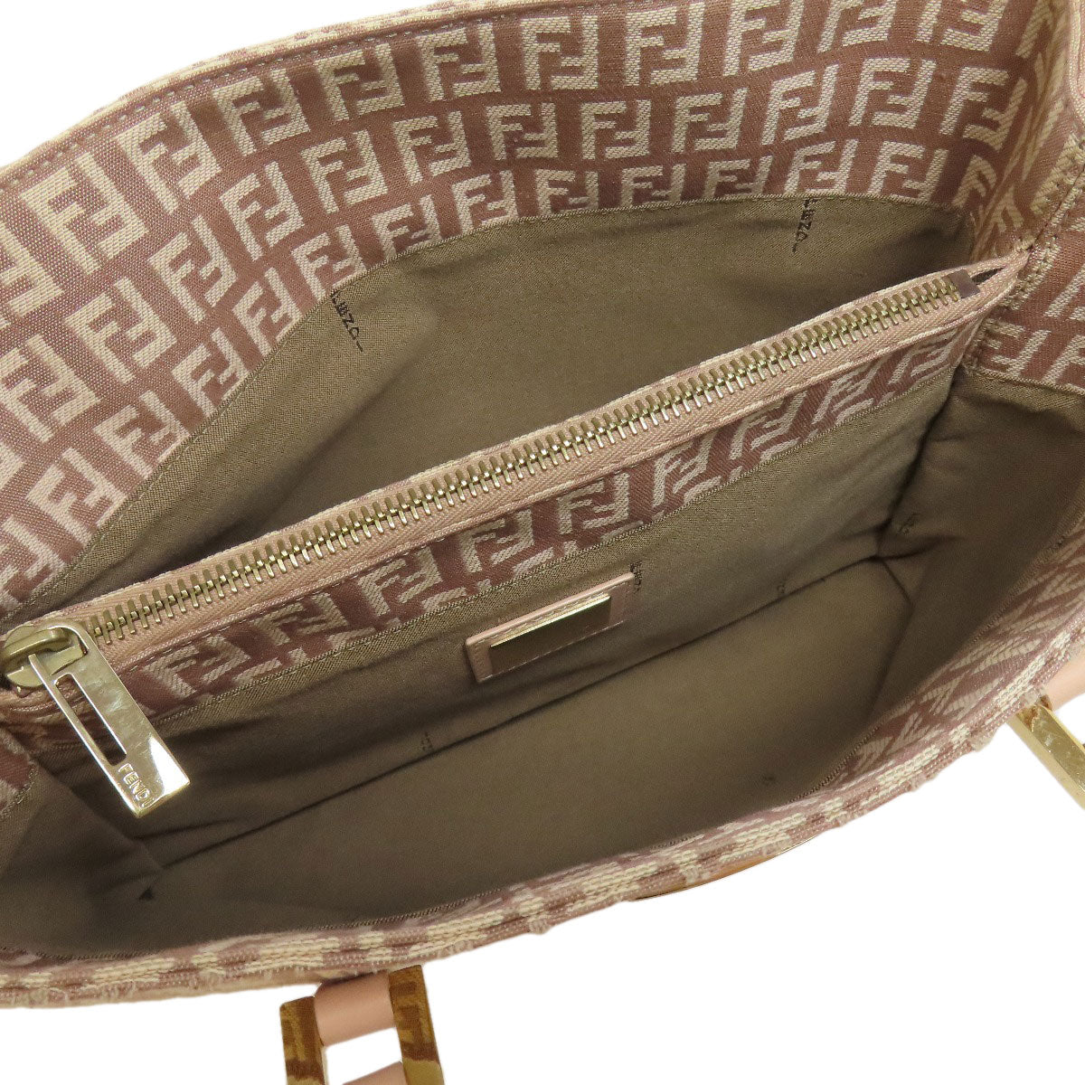 FENDI Handbag canvas pink Zucchino