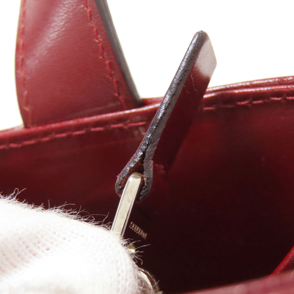 BURBERRY Handbag leather Red logo