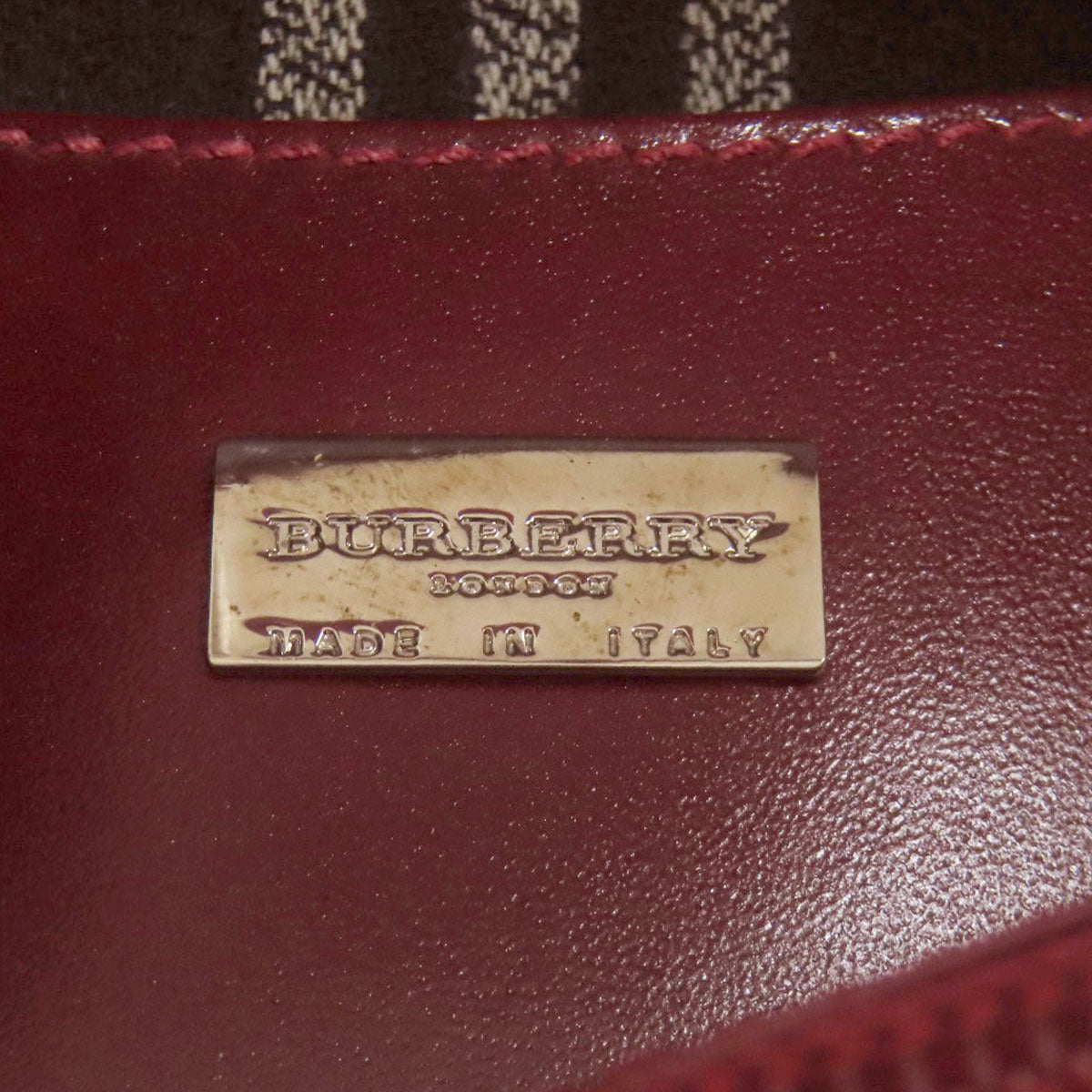 BURBERRY Handbag leather Red logo