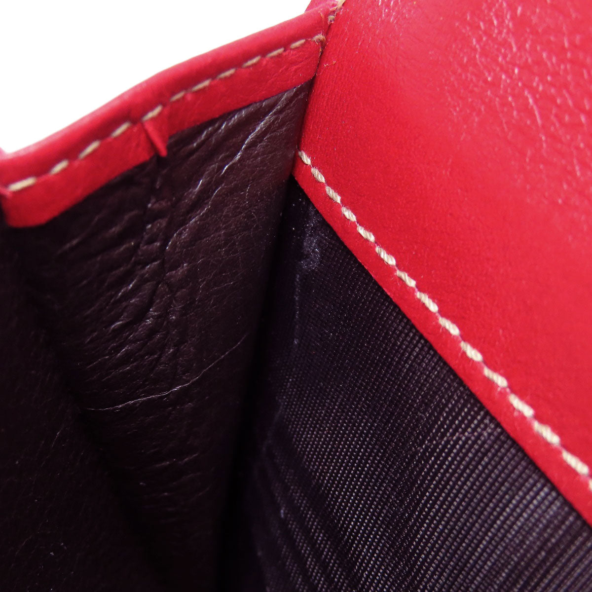 GUCCI Long Wallet Purse 153211 Calfskin Red W Hook Wallet