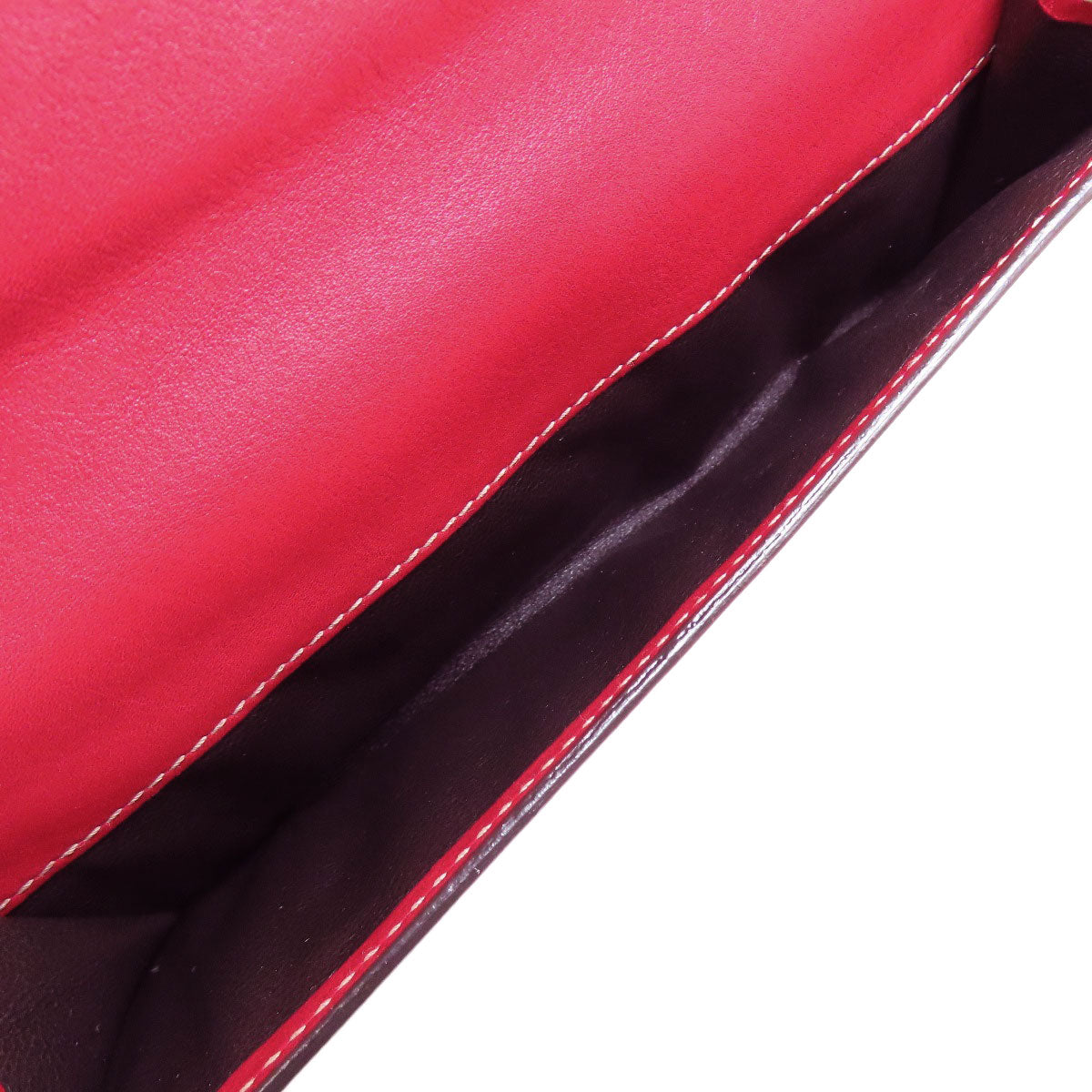 GUCCI Long Wallet Purse 153211 Calfskin Red W Hook Wallet