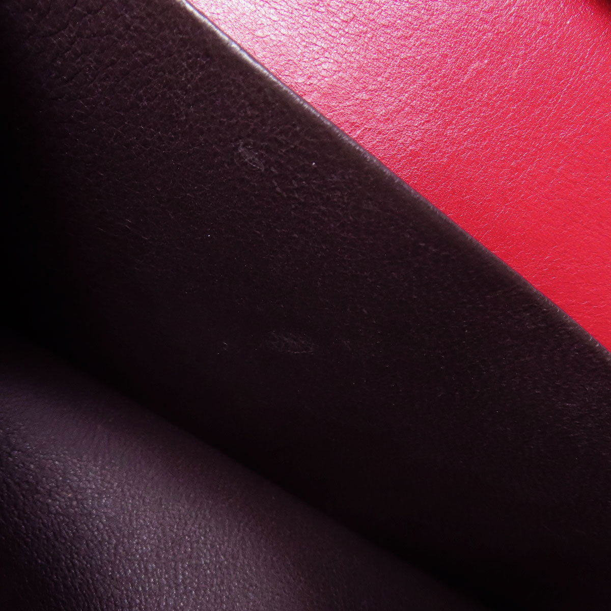 GUCCI Long Wallet Purse 153211 Calfskin Red W Hook Wallet