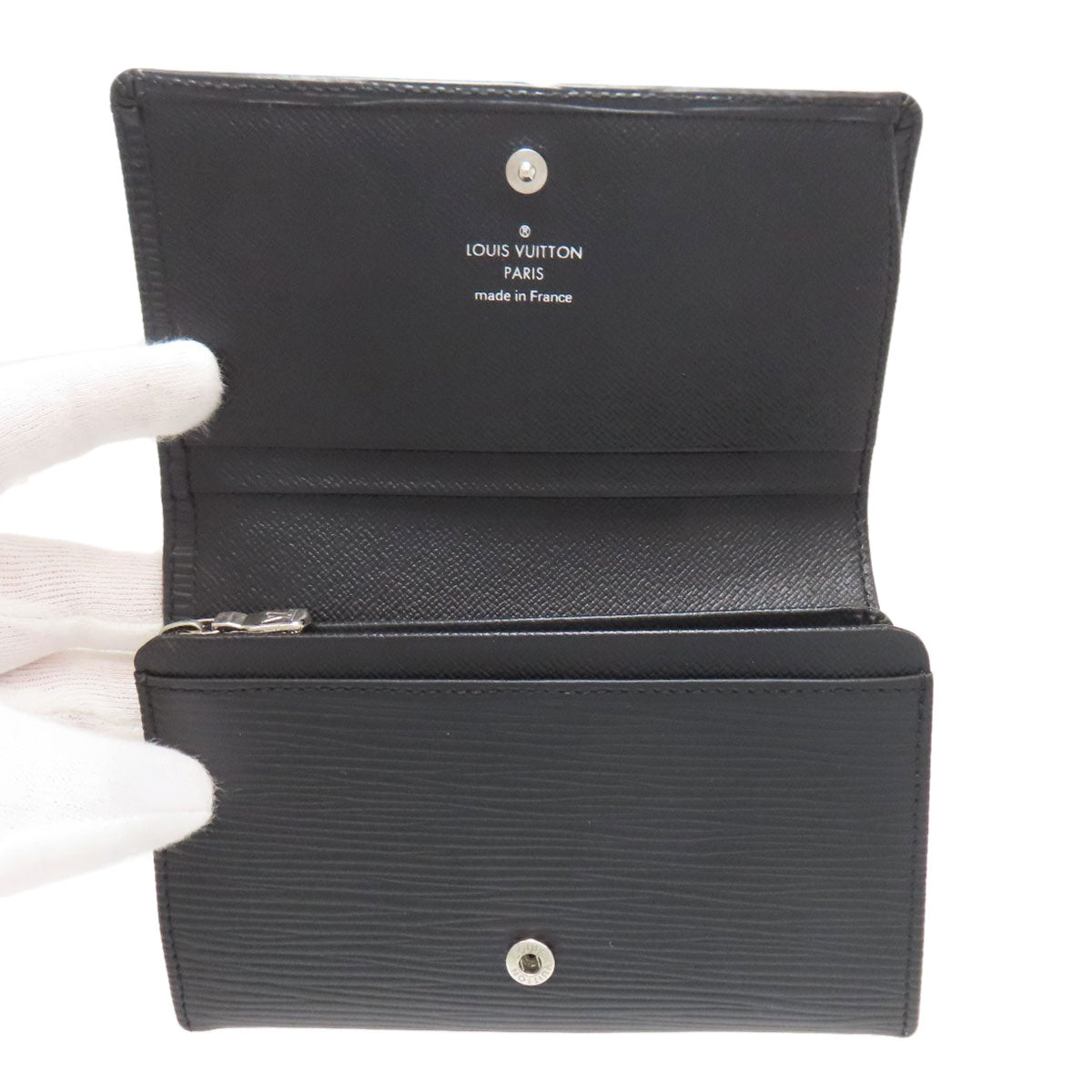LOUIS VUITTON Bifold Wallet M63972 Epi black Portefeuille Tresol