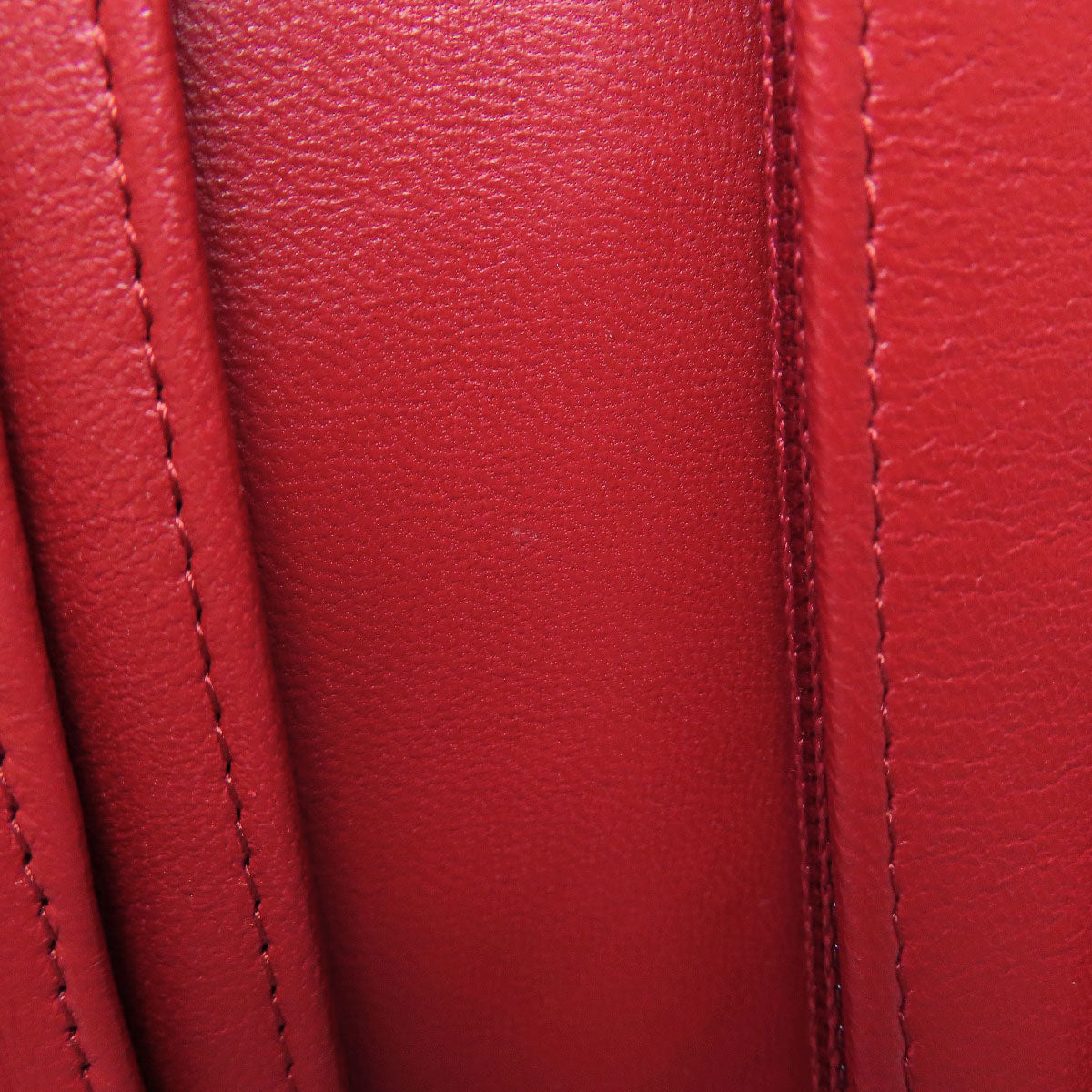 CHANEL Long Wallet Purse lambskin Red Matelasse COCO Mark SilverMetal