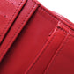 CHANEL Long Wallet Purse lambskin Red Matelasse COCO Mark SilverMetal