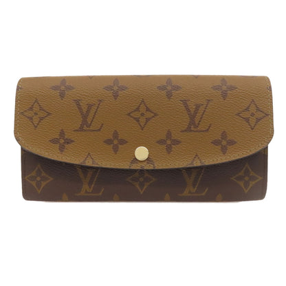LOUIS VUITTON Long Wallet Purse M82157 Monogram reverse Brown Portefeuille Emily