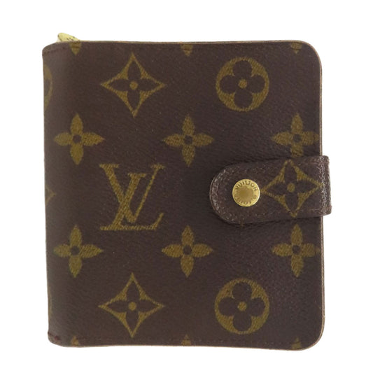LOUIS VUITTON Bifold Wallet M61667 Monogram canvas Brown Compact zip